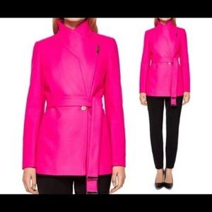 Ted Baker Keyla fuschia wool coat